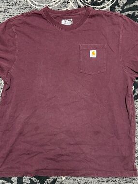 Carhartt Men's Short Sleeve Pocket Tee - Burgundy